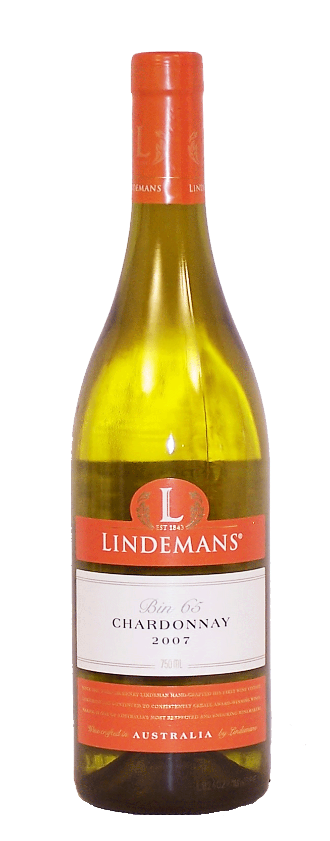 Lindemans Bin 65 chardonnay, south eastern australia, 13.5% alc./vol.  Full-Size Picture